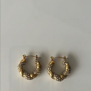 90s Vintage Twisted Hoop Earrings
